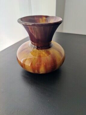 Vintage | BMP Pottery | Harvest Gold 💛🤎 drip Glaze Vase